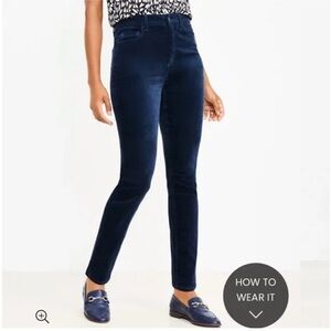 Loft Blue Velvety Skinny Jeans